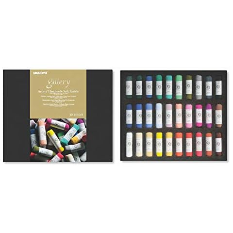 Mungyo Honsell Gallery Artists' 4400030 Handmade Soft Pastels, Set of 30, Hand-Rolled Pastels in Artist Quality, Soft Consistency Cover