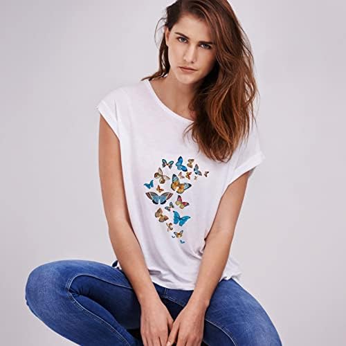 5 sztuk motyl naprasuj naklejki termotransferowe, naprasuj łatki kolorowe naklejki dekoracja na t-shirt dżinsy plecaki rodzina odzież czapka DIY aplikacja
