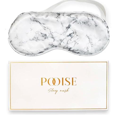 POOISE Masque de sommeil - Satin doux - Soie végétalienne...