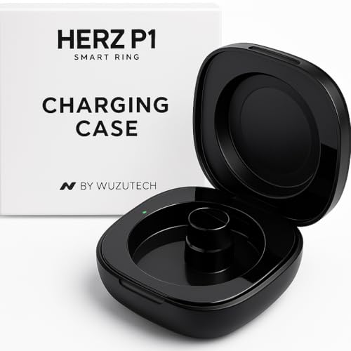 Herz P1 Rapid Charging Case - Smart Ring Portable Charging Case with 200 mAh Battery Magnetic Charger | Charges Herz P1 - Detailed View