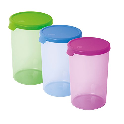 Juypal Hermétique à Ouverture Facile Pot de Cuisine, Coloris Assortis, 1u00a0Litre