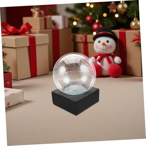 Kit para hacer bolas de nieve navideñas Veemoon con base de resina negra 8