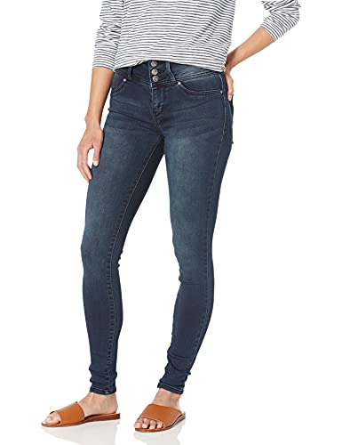 WallFlower Women's High-Waisted InstaSoft Sassy Skinny Jeans, Shannon, 11 Long