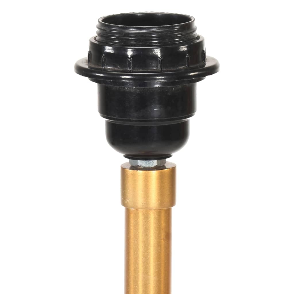 Lampada a Treppiede Marrone e Nero in Legno di Teak 141 cm
