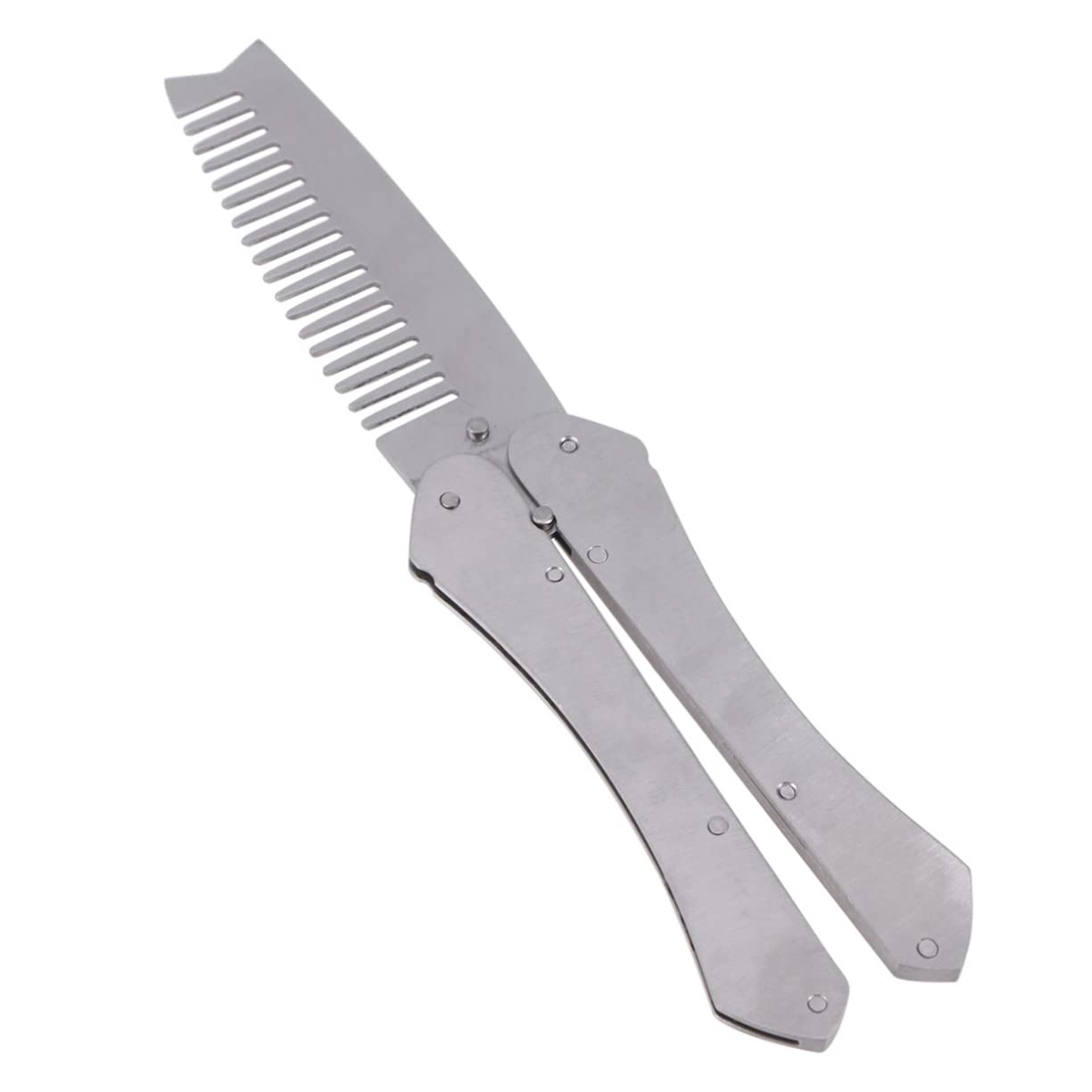 Mikinona Men's Hair Combs Set of Mustache Brush and Beard Comb Anti-static Stainless Steel for Home and Travel