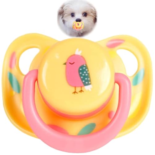 Yjemle Beruhigender Schnuller aus Silikon für kleine Hunde, Kätzchenschnuller, Zahnspielzeug für Welpen und Katzenkauspielzeug, unverzichtbares Haustierbedarf, Welpenzubehör