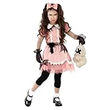 Morph Broken Doll Costume Girls - Creepy Doll Costume for Kids Girls - Scary Halloween Cracked Dolls Costumes for Girl Kids M
