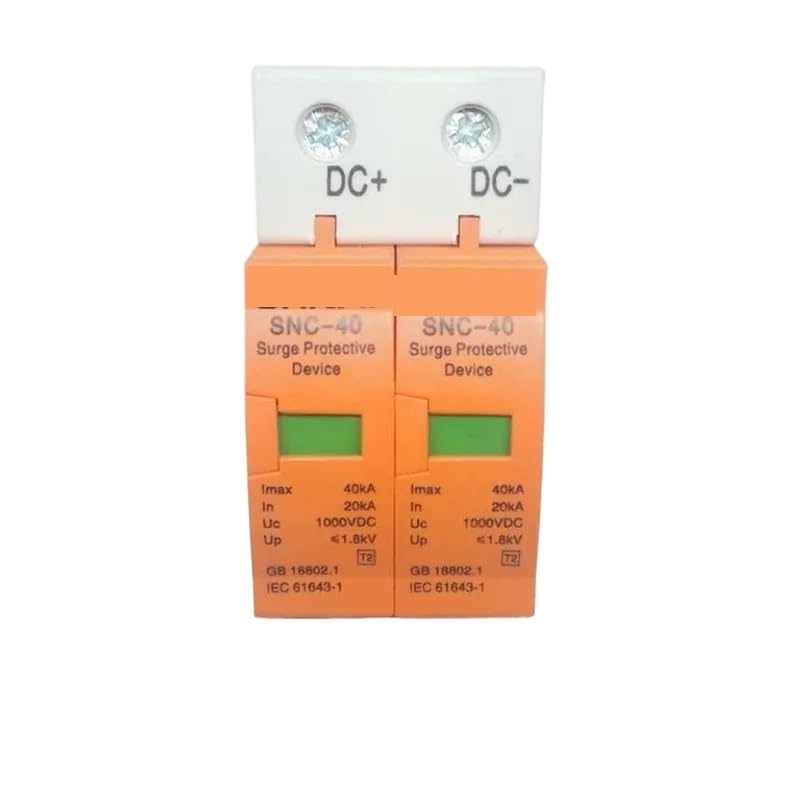 Surge Protective Device SPD DC 500V 800V 1000V 2P DC1000V 20KA~40KA Low-Voltage Arrester House din Rail 2 Poles Protector(500V)