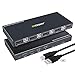 Produktbild AIMOS HDMI KVM Switch Mit Hub-Funktion, USB 4 Port Computer Tastatur Maus Umschalter Box Unterstützung 4K@60Hz für Laptop, PC, PS4, Xbox HDTV - Mit 4 USB-Kabeln