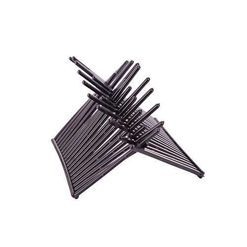 6 pares de peines ensamblables dobles para cabello negro miniatura 2