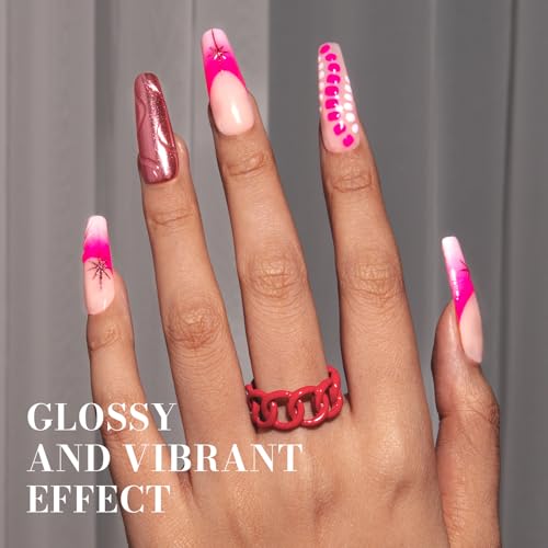 Image of MelodySusie Neon Pink Gel Nail Polish,0.5fl oz Bright Pink Nails Soak Off UV LED Hot Pink Gel Polish Gift for Women Nail Art Manicure Salon DIY Nail Design Decoration at Home-027