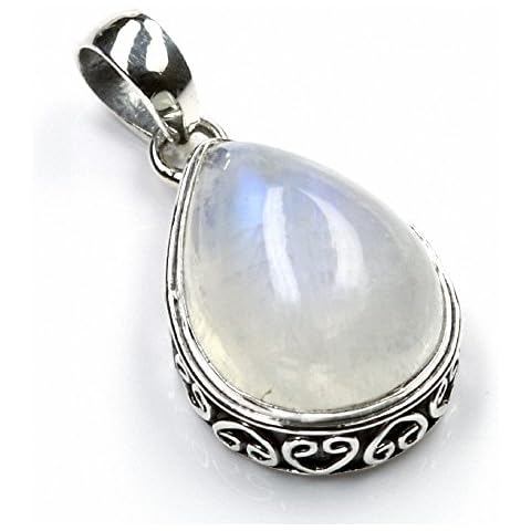 Drachensilber Mondstein Schmuck Silber Anhänger Edelstein weiß edler Steinschmuck Hand geschmiedet Damen Cover