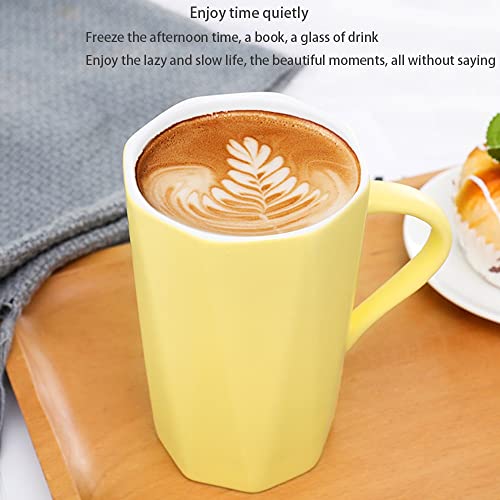 Amarelo- limão Fresco, Copo De Marca De 380ml Feminino, Copo De Café Com Colher De Tampa, Copo De Es