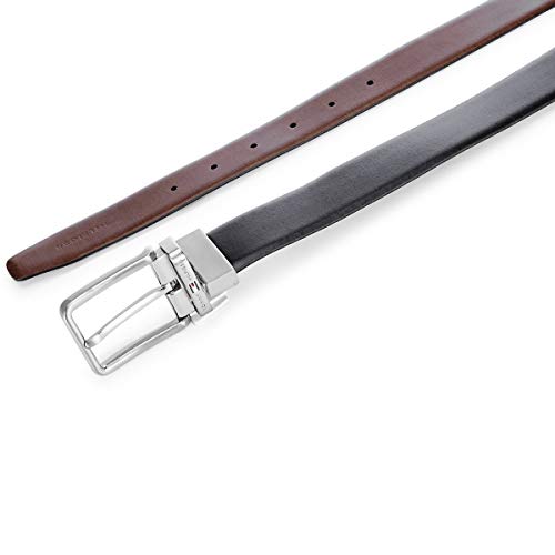 Tommy Hilfiger Mens Leather Buckle Closure Formal Belt - Image 3