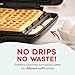 DASH No-Drip Waffle Maker: Waffle Iron 1200W + Waffle Maker Machine For Waffles, Hash Browns, or Any Breakfast, Lunch, & Snacks with Easy Clean, Non-Stick + Mess Free Sides - Aqua