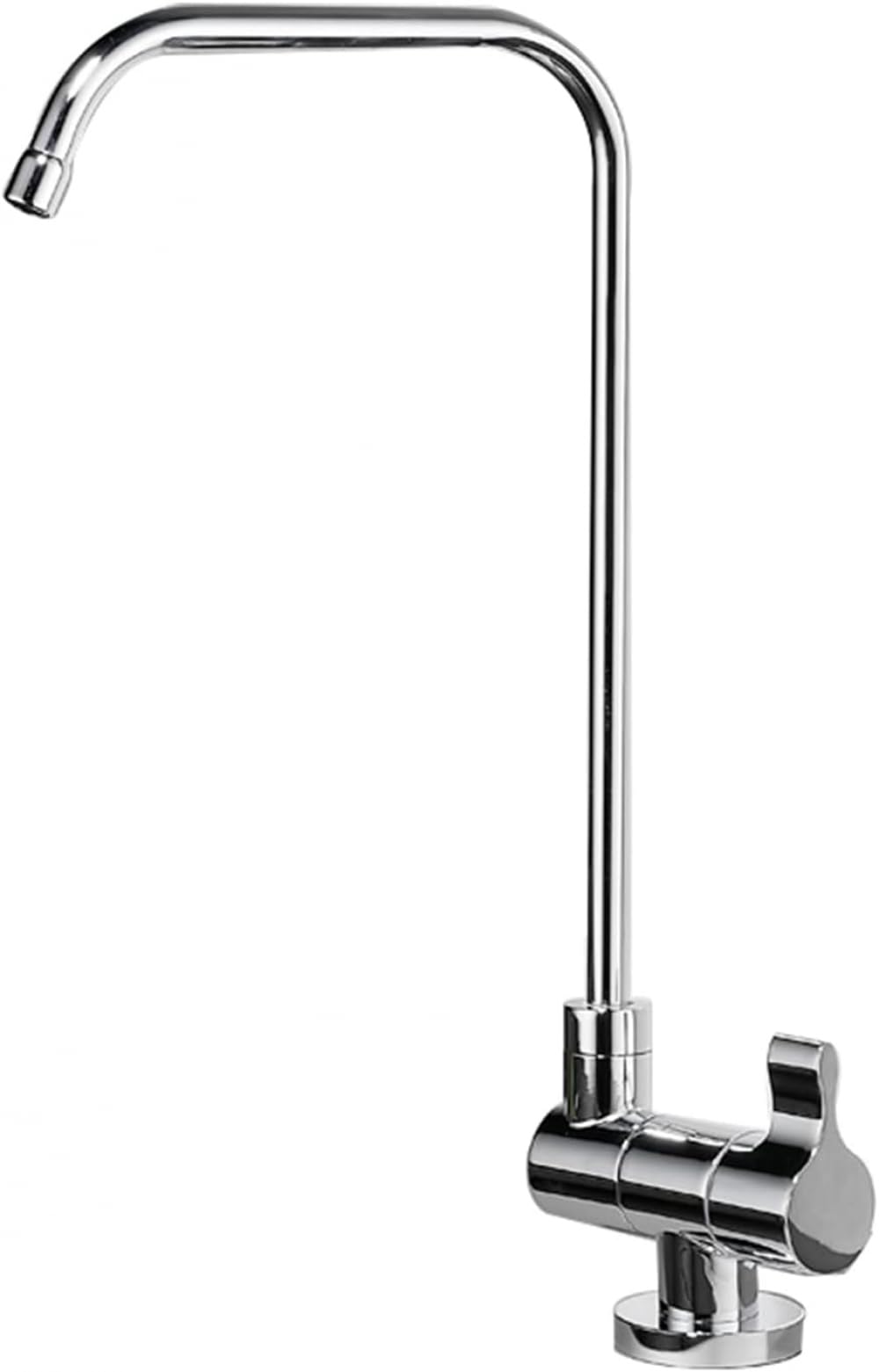Robinet de cuisine en laiton massif chrome pur avec bec pliable pour eau froide