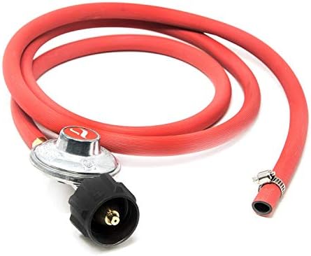 Gas One 2102 New Improved 6 ft Low Pressure Propane Regulator and Hose Connection Kit for LP/LPG Most LP/LPG Gas Grill, Heater and Fire Pit Table,Brown/A image 5