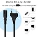 Mcbazel 1,5m Stromkabel C7 Eurostecker (Achterstecker), 2-poliges Netzkabel für PS5,PS4,PS3,PS2,PS1,Xbox, Smart-TV, Drucker, Radio & Monitor, Ersatz Kleingerätekabel, Schwarz