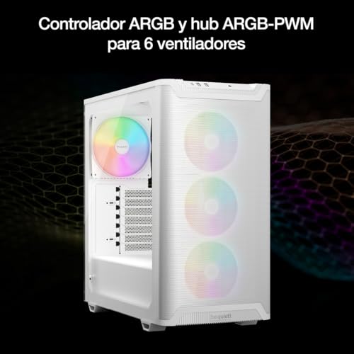 Caja de PC be quiet! Pure Base 501 LX White con 4 ventiladores Light Wings LX PWM 4