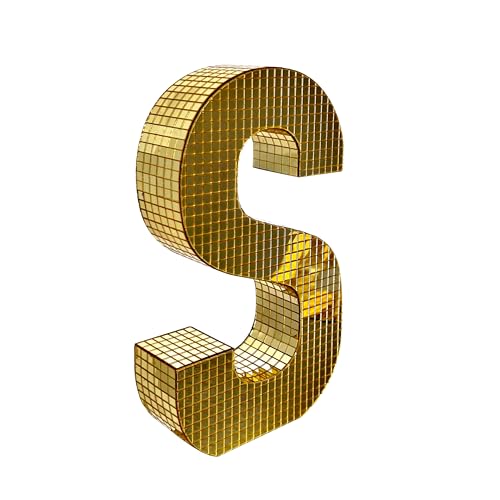 Ashland 7.75\" Gold Disco Tabletop Monogram Letter Spring Home Decor