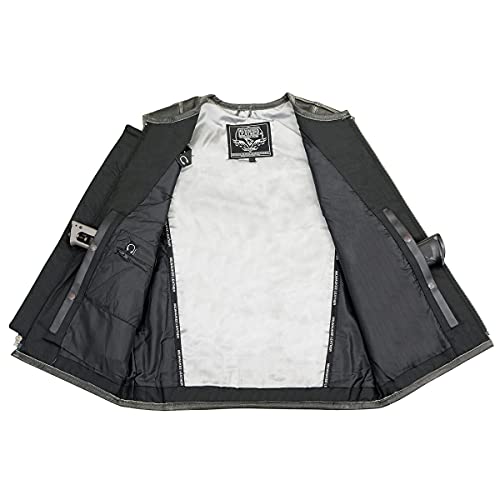 Image of Milwaukee Leather Men's Classic Collarless Motorcycle Biker Rider Leather Vest |MLM|SH