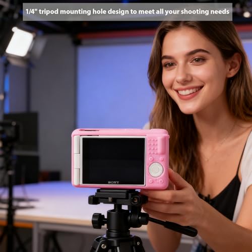 Funda silicona para cámara Sony ZV-1F ZV-1 II rosa miniatura 4