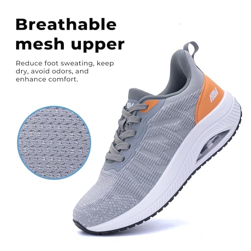 Image of QAUPPE Womens Walking Shoes with Arch Support Athletic Orthotic Sneakers for Women Foot Pain Relief