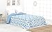 Victorio & Lucchino Colcha Fina de Verano y Primavera Sin Cojines. Ligera Colcha cubrecama de Microfibra. (Cama 105 cm, Hojas - Azul)
