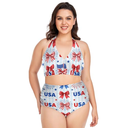 Bikini de talla grande para moldear silueta con control de abdomen y lazo ajustable cómodo