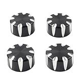 GZYF 4 PCS Rear Shock Absorber Suspension Nut Cover Accessories Aluminum Shock Cushions & Mounts Caps for Indian Scout 2018-2023,Black & Chrome
