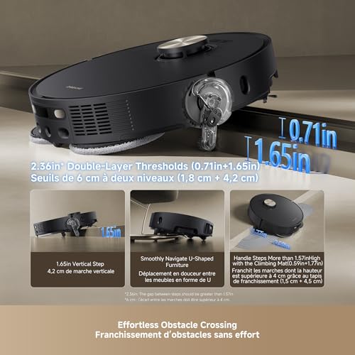 Image of DREAME L50 Ultra Robot Vacuum and Mop Black with Auto-Empty and Mop Self-Cleaning, Precise Obstacle Avoidance, 19,500Pa Suction, HyperStream Detangling DuoBrush