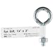 Hampton 1/4 in. x 2 in. L Zinc-Plated Steel Eyebolt Nut Included