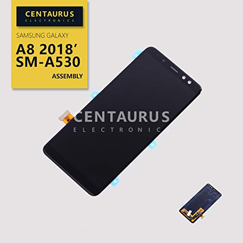 (AMOLED) CENTAURUS Galaxy A8 2018 LCD Display Touch Screen Digitizer Assembly Part Repair Replacement for Samsung Galaxy A8 2018 SM-A530 A530D A530N A530W A5300 SC-02L SGH-N767 A530F/DS 5.6 inch