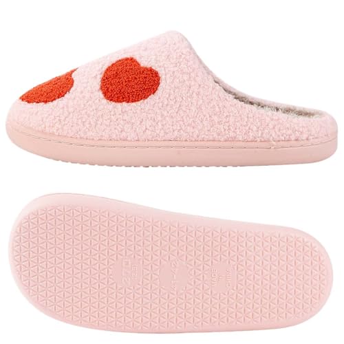 Image of Comfy House Slippers For Women Men, Ladies Fuzzy Bedroom Slippers,indoor Outdoor Memory Foam Shoes