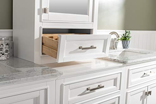 Design Element Ml-96Mc-Wt Milano 96" Double Sink Bathroom Vanity Modular Set In White #TOP6