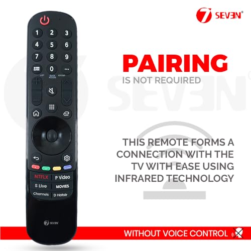 Image of 7SEVEN Compatible with LG TV Remote Control Suitable for Smart WebOS QLED 4K UHD Television Universal Remote for MR21GA MR22GA MR23GA MR24GA with Streaming Apps Non Voice Command