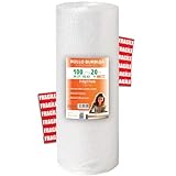 OFITURIA Papier Bulles Emballage 100cm x 20m – Pack Fragile avec 12 Étiquettes “FRAGILE” – idéal pour emballage colis, papier bulle déménagement, bubble wrap