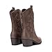 DREAM PAIRS Cowboy Boots for Women, Mid Calf Cowgirl Boots with Embroidery Round Toe Western Chunky Low Heel Shoes,Size 8.5,Brown,DWUMMB2505