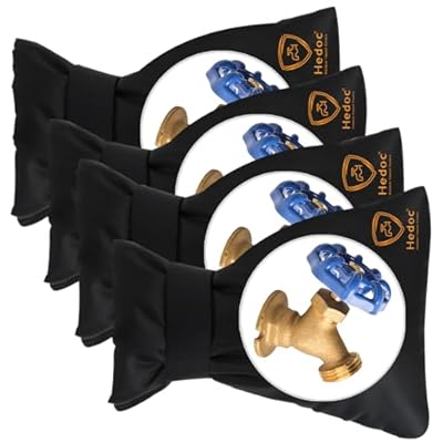 Hedoc Pro Outdoor Faucet Covers for Winter Freeze Protection, 4 Pack 6'' W x 8.2'' H Winter Faucet Insulation Cover Socks, Hose Bib Covers for Winter (Faucet Cover 4 Pack)