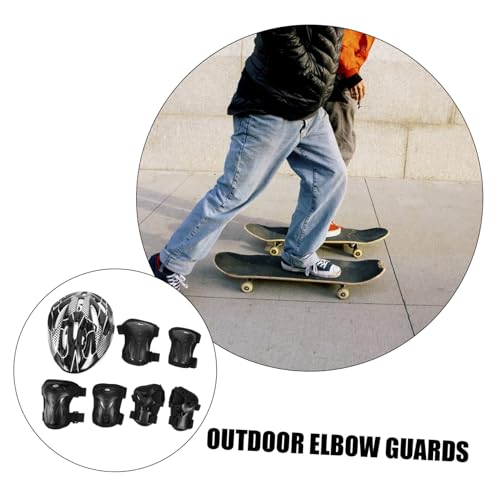 Protección para patinaje premium con casco y coderas de plástico 6
