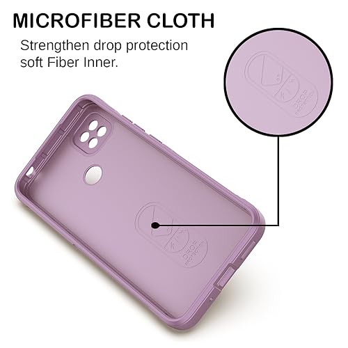Image of amazon basics Mobile Cover | Full Camera Protection | Liquid Silicon Case | Flexible Bumper Case for Mi Redmi 9 4G / 9C 4G / 9 Activ 4G / Poco C31 4G / C3 4G (Purple)