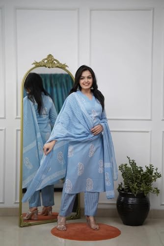 Image of FABNEX kurta set for women | Women Kurti Pant Set (K-160-162)