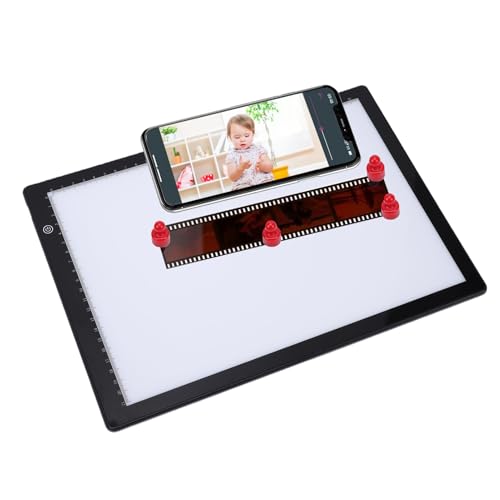 Annadue Visionneuse de Diapositives Light Pad 20 000 K Format A4 LED Scanner de Film à Panneau Lumineux, Rétroéclairage Magnétique Portable Ultra Fin pour...