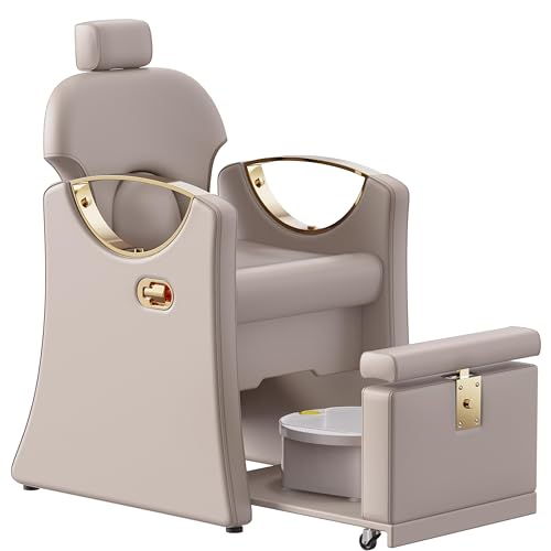 LOUVIXA Reclining Pedicure Chair with Massage Bath