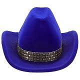 LIOOBO 西部風カウボーイハット型ジュエリーボックス リングホルダー付き多機能ジュエリー収納ケース ピアス ネックレス対応 おしゃれで