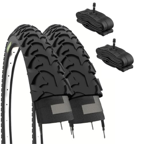 2 neumáticos de 14 x 1,75 + cámaras América | Neumáticos 47-254 anclados para Bicicleta de montaña niño