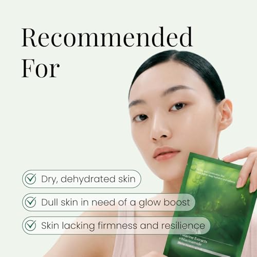 Daily Refresh Hydrating Sheet Mask (6ea), Dewy Glow Niacinamide Face Mask, Dry, Dehydrated&Sensitive Skin, Soothing Hydration Care with Peptides, Retinol & Marine Complex, Korean Skin Care - Image 6