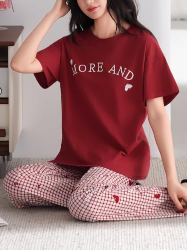 Image of Louis Luxe Womens Korean Night Dress || Full Pyjama Set || Korean Nightsuit ||Women Nightwear ||Round Neck Full Sleeve Nightsuit || Loungewear || Everyday Nightdress (ND-12)
