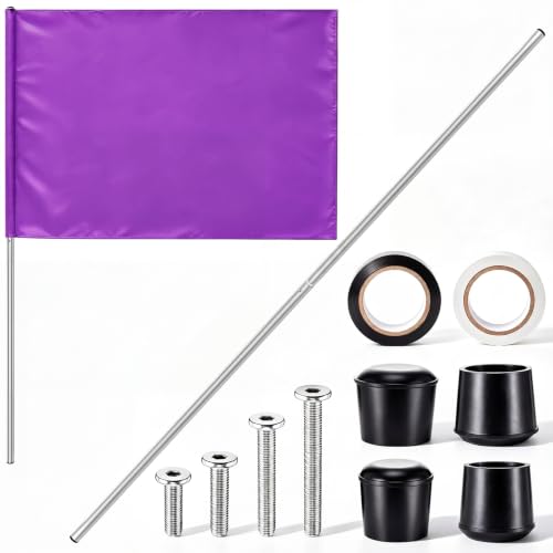 Jecery Color Guard Flag and Pole Set