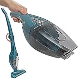 Sichler Haushaltsgeräte Akku Staubsauger: 2in1-Akku-Zyklon-Hand- & Bodensauger, Nass- & Trocken, HEPA, 9 kPa (Stielstaubsauger)